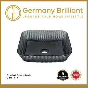 Germany Brilliant Wastafel Meja Kristal Kaca GBW19 Series