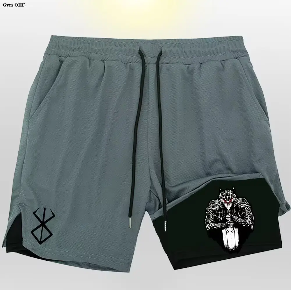 Hot Selling Summer Exercise Running Training Double Layer Shorts Men Fashionable Breathable Multifunctional Sports Shorts S-3XL