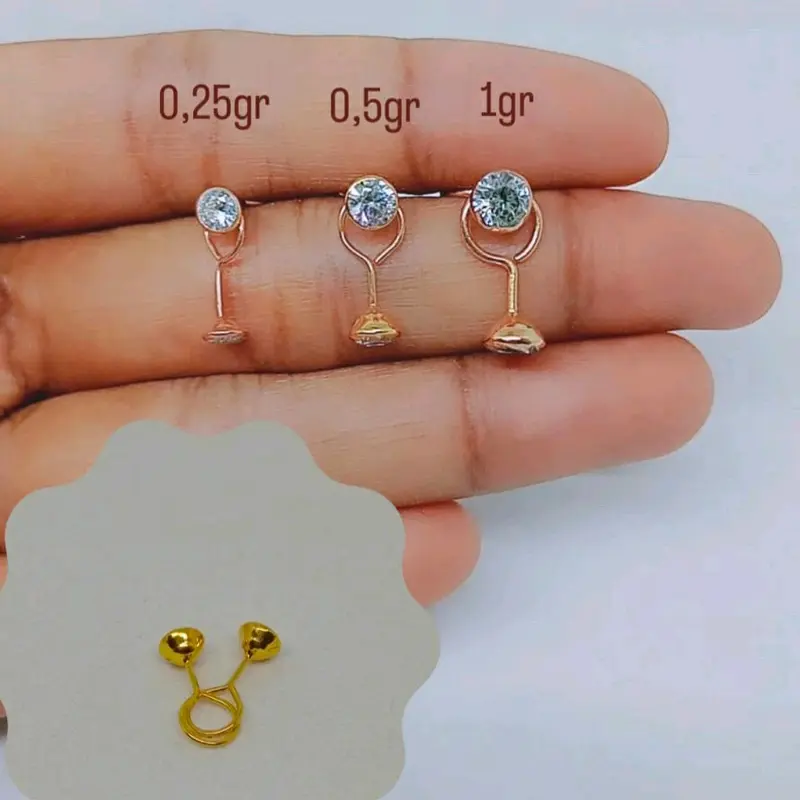 anting perak 925 asli lapis emas model toge mp/perhiasan fashion wanita terbaru 1