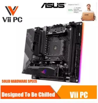 [FREE 24HR DELIVERY] ASUS ROG Strix X570-I ROG Strix X570-I Gaming AMD X570 mini-ITX Gaming motherboard with PCIe 4.0, Aura Sync RGB, Intel Gigabit Ethernet, Wi-Fi 6 (802.11ax), M.2 Audio Combo Card, HDMI 2.0, DisplayPort 1.4, SATA