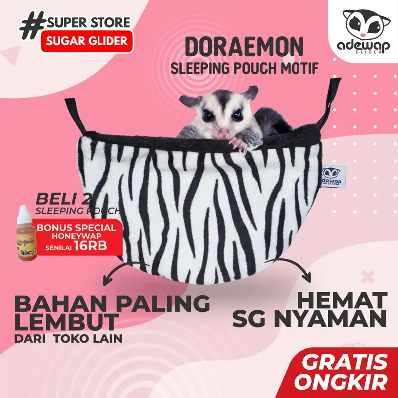 Sleeping Pouch For Sugar Glider  Kantong Tidur Doraemon 2