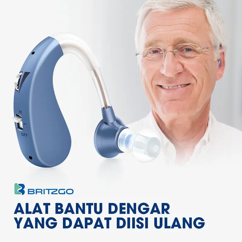 Britzgo Alat Bantu Dengar asli rechargeable digital alat pendengaran telinga orang tua original Hearing aids mini usb charge hearing amplifier