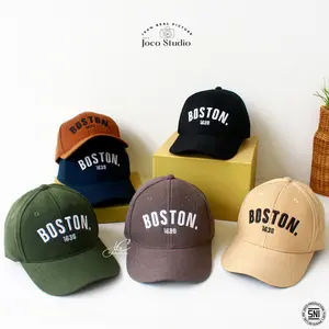 Jocoproduction - Topi Fashion Anak Unisex Laki Laki Perempuan Topi BASEBALL Anak Cewek Cowok Premium 3 tahun – 7 tahun Bordir BOSTON Denim