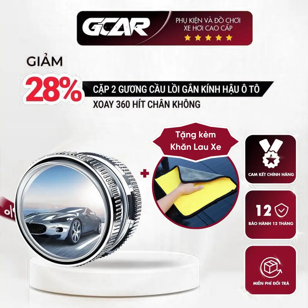 Gương Cầu Lồi Ô Tô Xoay 360 Hít Chân Kính Ô Tô GCAR đảm bảo an toàn khi di chuyển guong  cauloi chieuhau cau loi oto