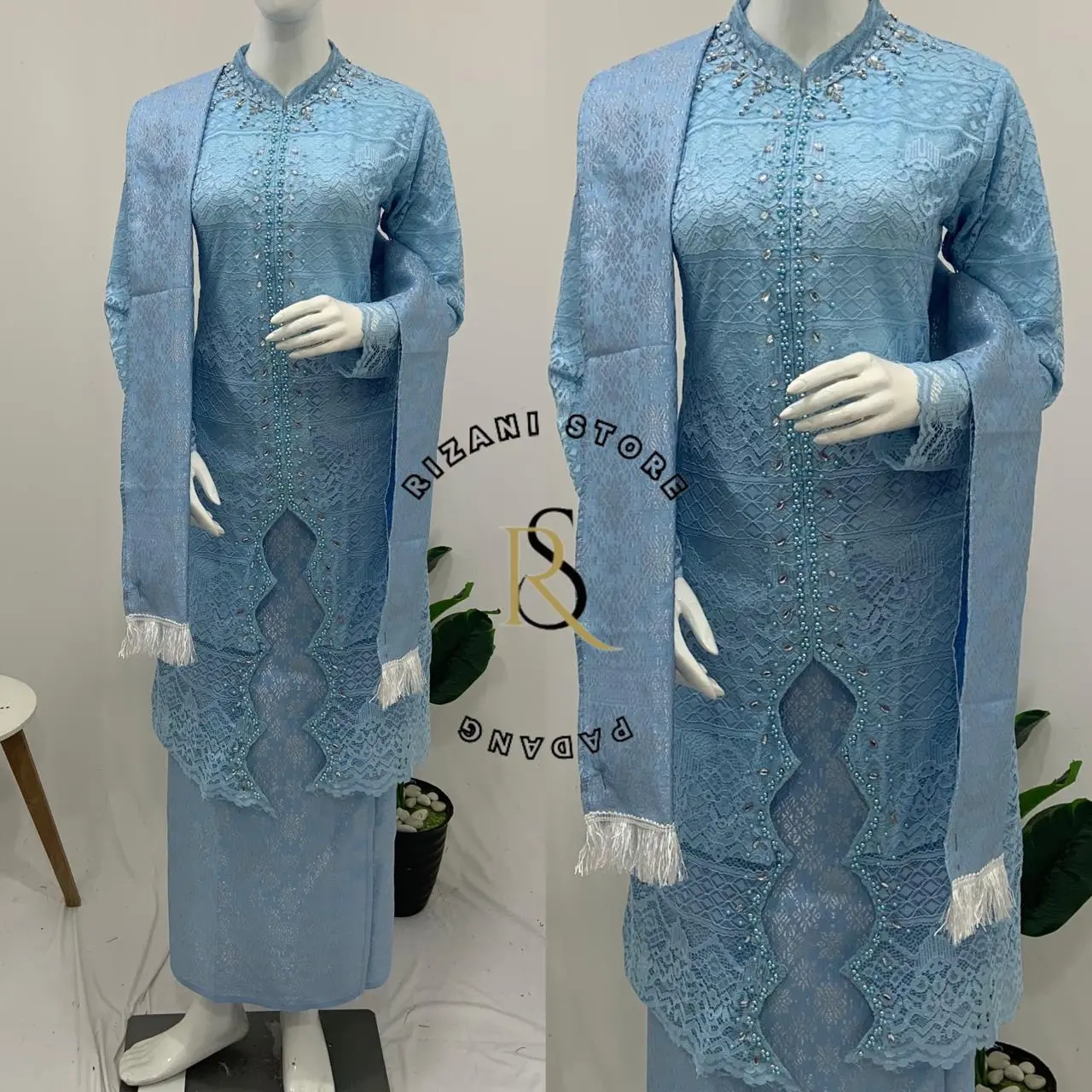 set kebaya brukat payet Lalisa/kebaya modern/kebaya ibu besan/kebaya kondanga