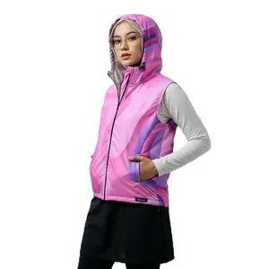 Rompi Vest Wanita Hijaber Running Motif Ping dengan Desain Sporty dan Nyaman untuk Aktivitas Harian