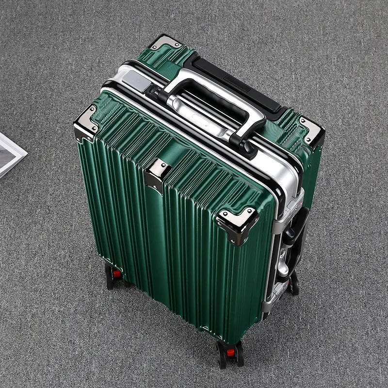 《SG STOCK》Aluminum alloy frame 20' cabin luggage Universal wheels durable Password suitcase trolley case