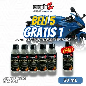 Paket Promo Evopluz Nitro Boost Motor | Beli 5 Gratis 1 | Anti Etanol + Decontaminant | Penghemat BBM 30–50%