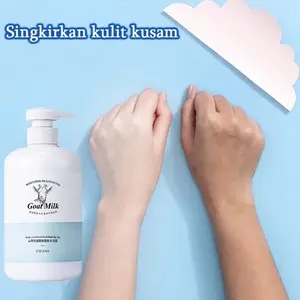 Original Sabun pemutih tubuh Sabun mandi cair Whitening body wash 500ml Goat milk Niacinamide Body wash Kaya akan busa Aroma susu kambing yang kaya Wewangian tahan lama Memutihkan dan melembabkan kulit
