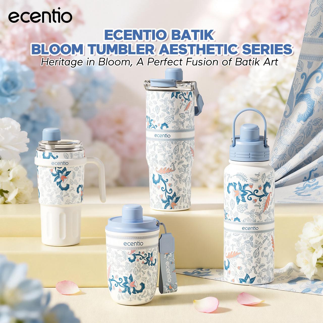 Ecentio Batik Series 2.0 Tumbler Botol Minum Aesthetic Portable 900ML/800ML/580ML Thermos Tahan Panas Dingin 24 Jam Vacuum Flask Vacuum