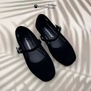 Blackpanda Tanggung MJ Gemini Polos Black TK2-40 Flatshoes Anak Nyaman Anti Slip Sepatu Lucu 2025
