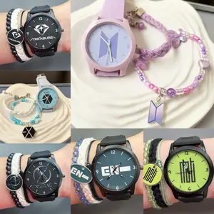 [BISA COD] Jam Tangan KPOP + Gelang Manik Couple | Hadiah Persahabatan Gemes - PART 1