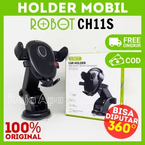 HOLDER HP ROBOT CH11S DI MOBIL - Car Holder HP Phone Handphone Dashboard Dasbor Dashbord Dasbord Kaca Depan Tempat Dudukan