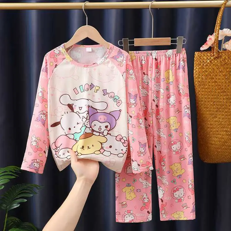 Piyama Anak Traktor Dino Hello Kitty Cinnamoroll Baju Tidur Anak Karakter Lucu Celana perempuan murah cewek 4-12 4