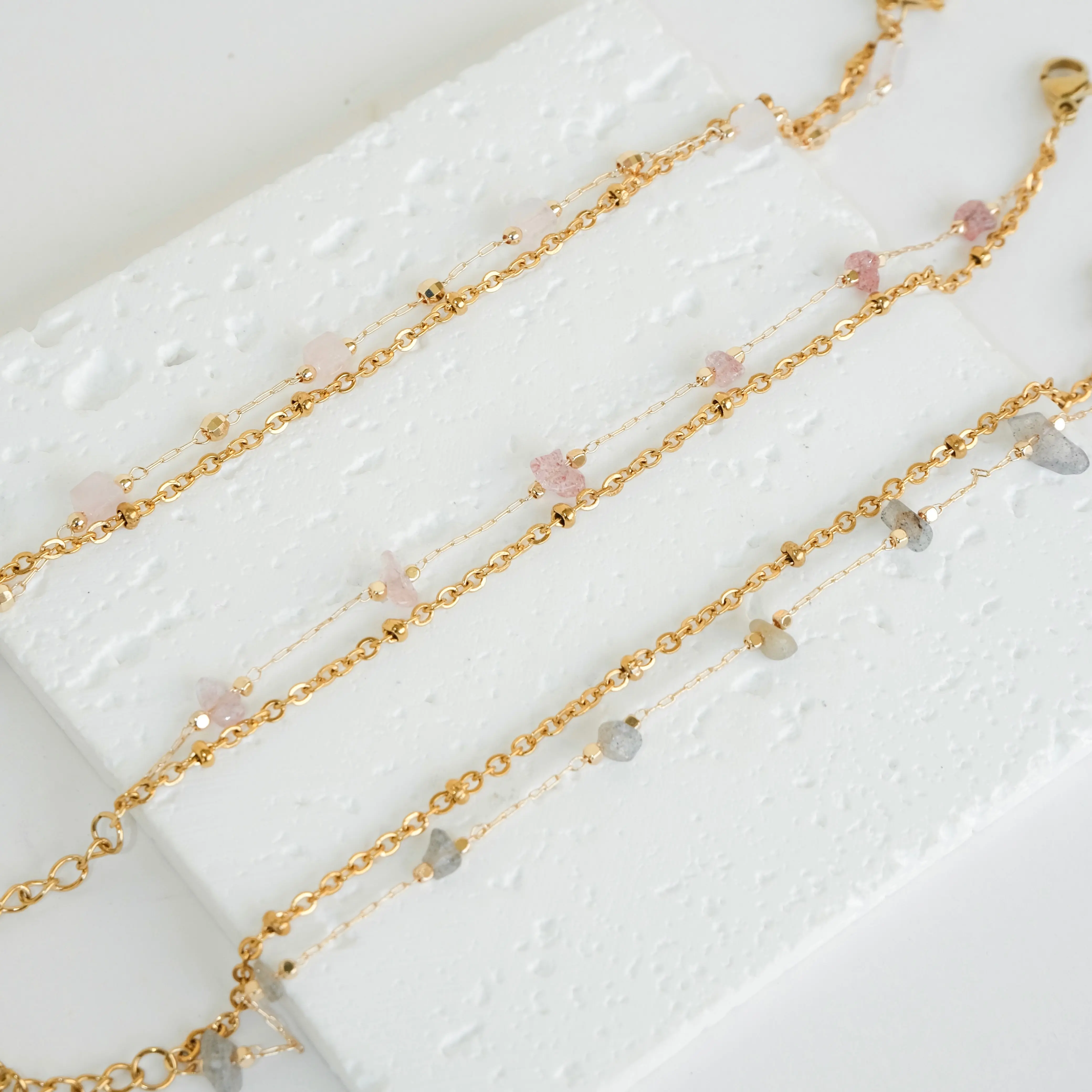 <NEW ARRIVALS> Gold Gemstone Bracelet