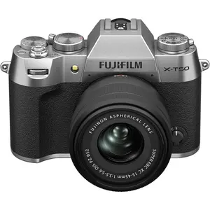 FUJIFILM X-T50 Mirrorless Camera with XC 15-45mm F3.5-5.6 Lens / Fuji XT50 kit XC 15-45mm Silver Garansi Resmi