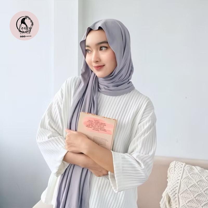 PASHMINA KAOS RAYON - PASHMINA TURKI SHAWL - PASHMINA KAOS RAYON MELEYOT - PASHMINA KAOS PREMIUM 9