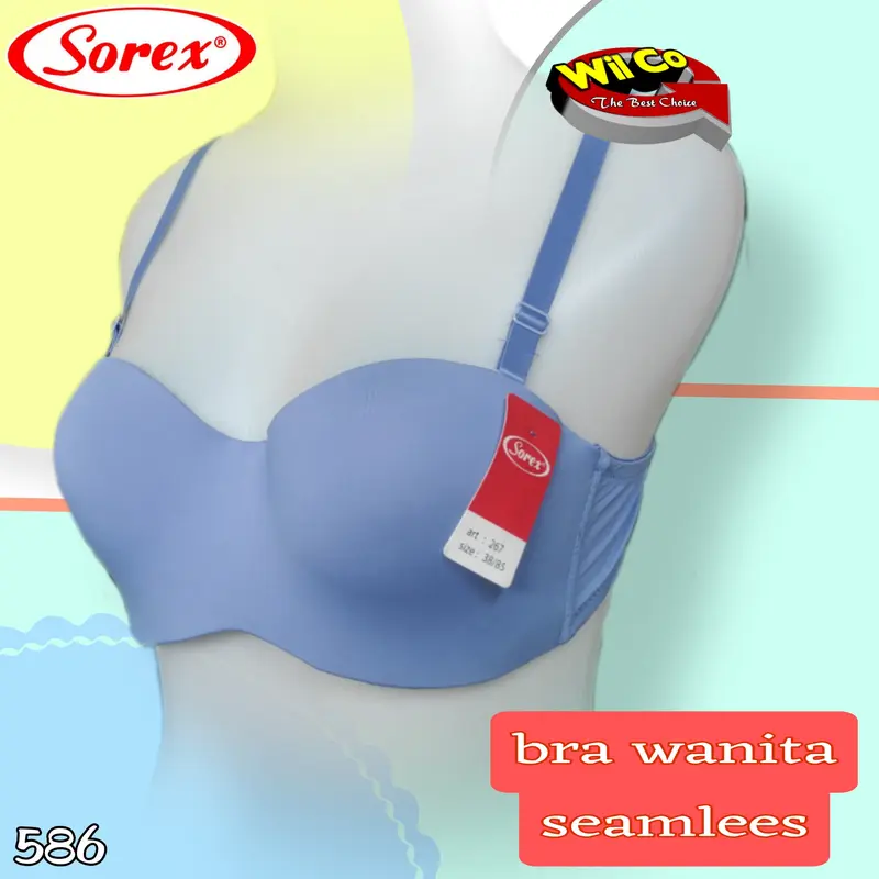 K586 Sorex Bra Wanita Seamless Ada Kawat Cup A Size  34 - 40 Dua Pengait Busa Tipis Bh Dewasa 8