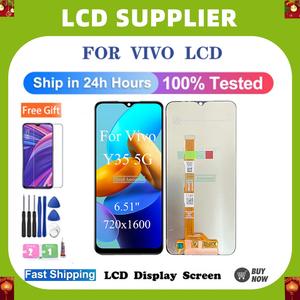 FOR Vivo Y35-5G/Y35/Y55-5G/Y55S/T1-5G/Y56-5G/Y72T/Y75-5G/T2X-5G/Z6X LCD Phone Touch Screen Replacement Send Protective Film, Tools and glue,Cellphone Accessory Installation