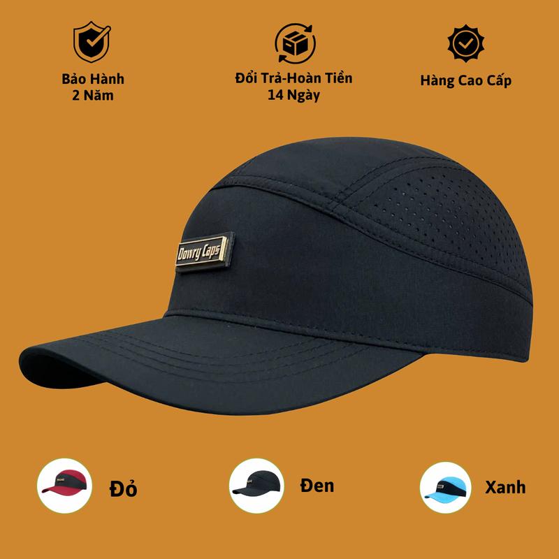  Mũ lưỡi trai logo hợp kim phom mềm cao cấp Dowy đội nhẹ êm thoáng khí sang trọng D88 