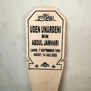 Nisan Tancap Kayu Ukuran 18 x 50 cm isi 1 pcs (Free Packing Kayu)