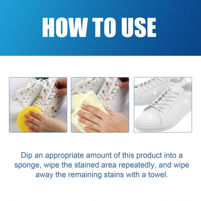 high quality multi-purpose shoe cleaner paste 120g with sponge for cleaning and removing multi-purpose stains 6