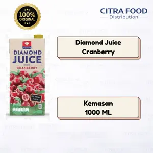 Diamond Juice Cranberry 1L Minuman Jus Cranberry UHT 1 Liter Minuman Buah Segar Siap Minum Original