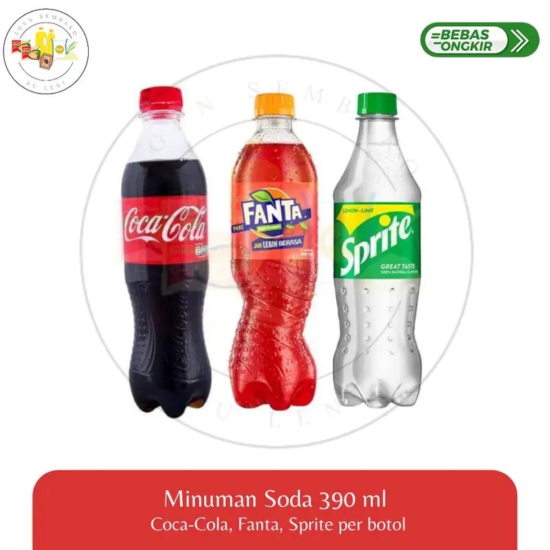 Coca cola, Fanta dan Sprite 390ml per botol - Shop | Tokopedia