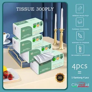 Tisu Wajah Lembut 4 PCS 360 Helai 180 Sheets 2 Ply Promo Tisu Murah Halus Tebal untuk Kebutuhan Sehari-hari Merk Horici