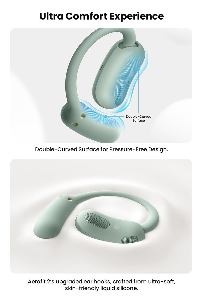 Product Introduction of Soundcore by Anker AeroFit 2 OWS Open Ear Earbuds Hi-Res Wireless Audio LDAC AI Translation Clear Calls IP55 with Wireless Charging - A3874 3