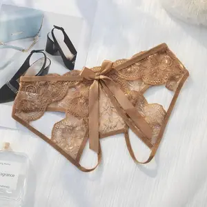 Celana Dalam Wanita Sexy hot Transparan jumbo Open Crotch Renda G String C2720