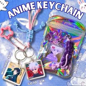 Gantungan Kunci Keychain Akrilik Custom Anime husbu waifu Lucu Gen z Bag Charm Tas Gift Kado Koleksi