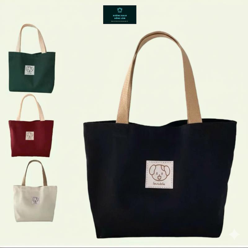  Túi Vải Tote PVC Đeo Vai Xách Tay Chống Thấm Dụng Cụ Học Tập & Thời Trang Hàn Quốc Kích Thước  Dành Cho Nam Nữ 