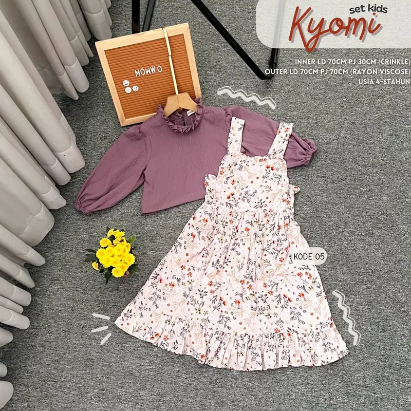 SETELAN INNER+OUTER DRESS DEWASA - KIYOMI SET TERBARU COD 2024 Celana Katun 0
