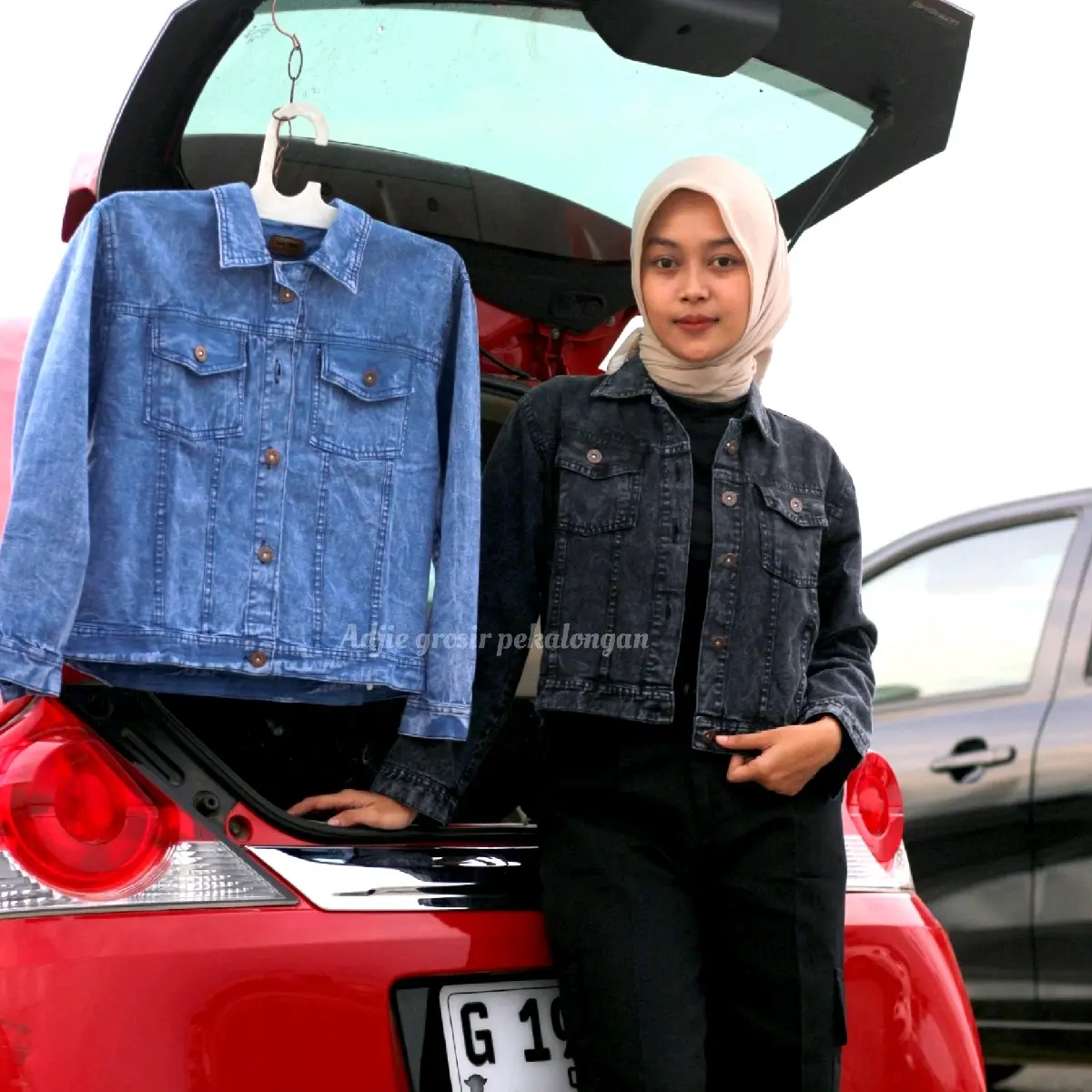 JAKET JEANS BIONDY WANITA // JAKET JEANS STANDAR & JUMBO // Atasan Denim wanita Cewek Panjang