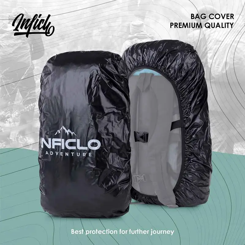 Rain Cover Raincoat Mantol Tas Tracking Tas Gunung 60L Inficlo IFS 295 Hitam 0