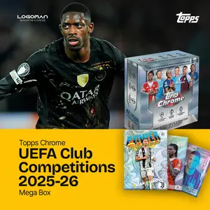 Topps Chrome UEFA Club Competitions 2025-2026 Mega Box