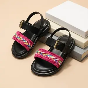 Shanum Carla Size 22-35 Sandal Tali Belakang Anak Perempuan Slip On Flat Lucu Couple Ibu dan Anak Empuk Ringan Anti Slip Nyaman untuk Kaki Kids