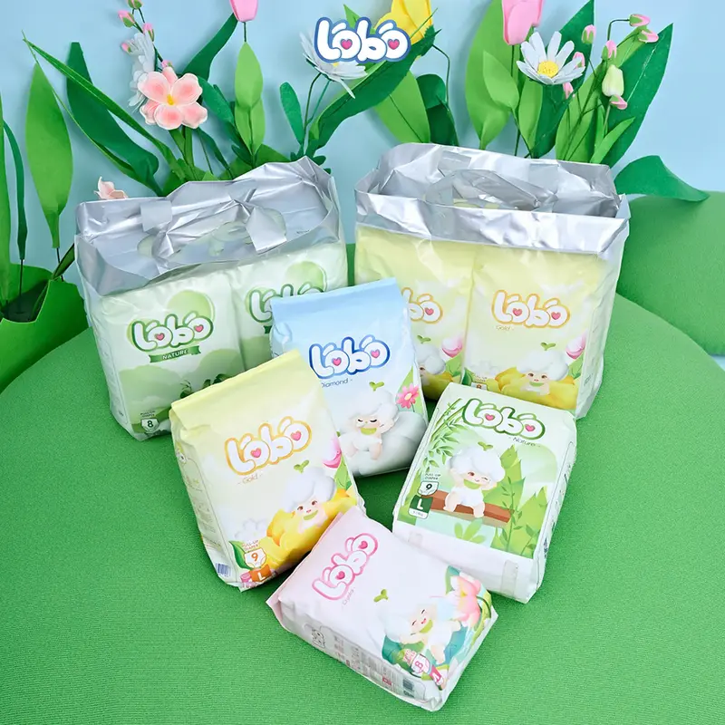LOBO [ TẶNG 01 PHUN NƯỚC CHO BÉ ] 01 BỊCH TÃ/BỈM LOBO MỎNG, MỀM MỊN, THẤM HÚT CHO BÉ 1