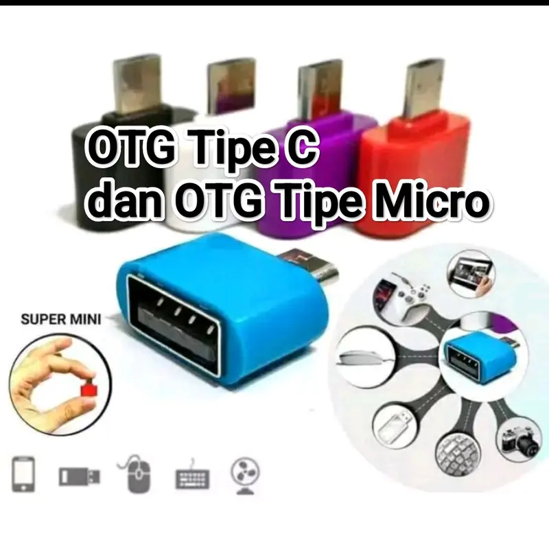 OTG Tipe C dan Tipe Micro Konektor Data Transfer Data Tanpa Kabel 0