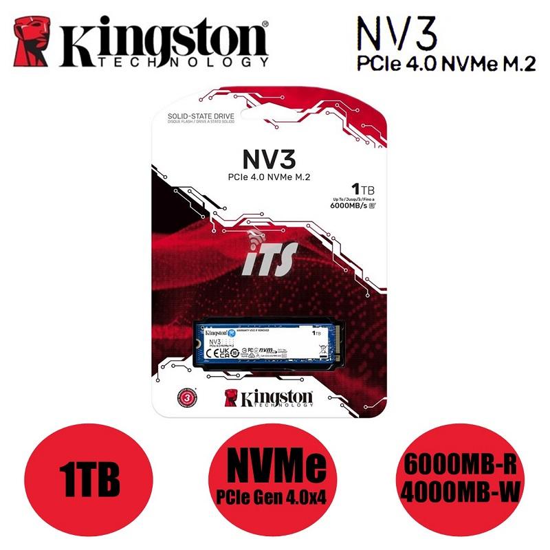 Kingston NV2 / NV3 NVMe PCIe Gen 4.0 x 4 SSD (250GB/500GB/1TB)