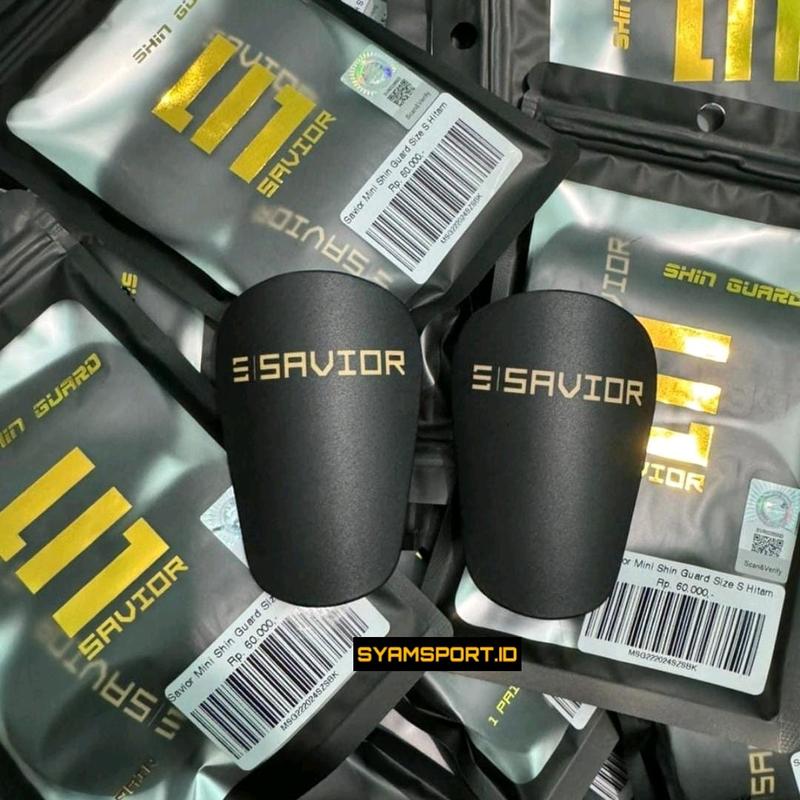 Deker Mini Sepakbola | Deker Futsal ORI Savior Mini Hitam Dop | Shin guard Deker Sepakbola Futsal | Deker Tulang Kering Mini | Shin guard Sepakbola 1