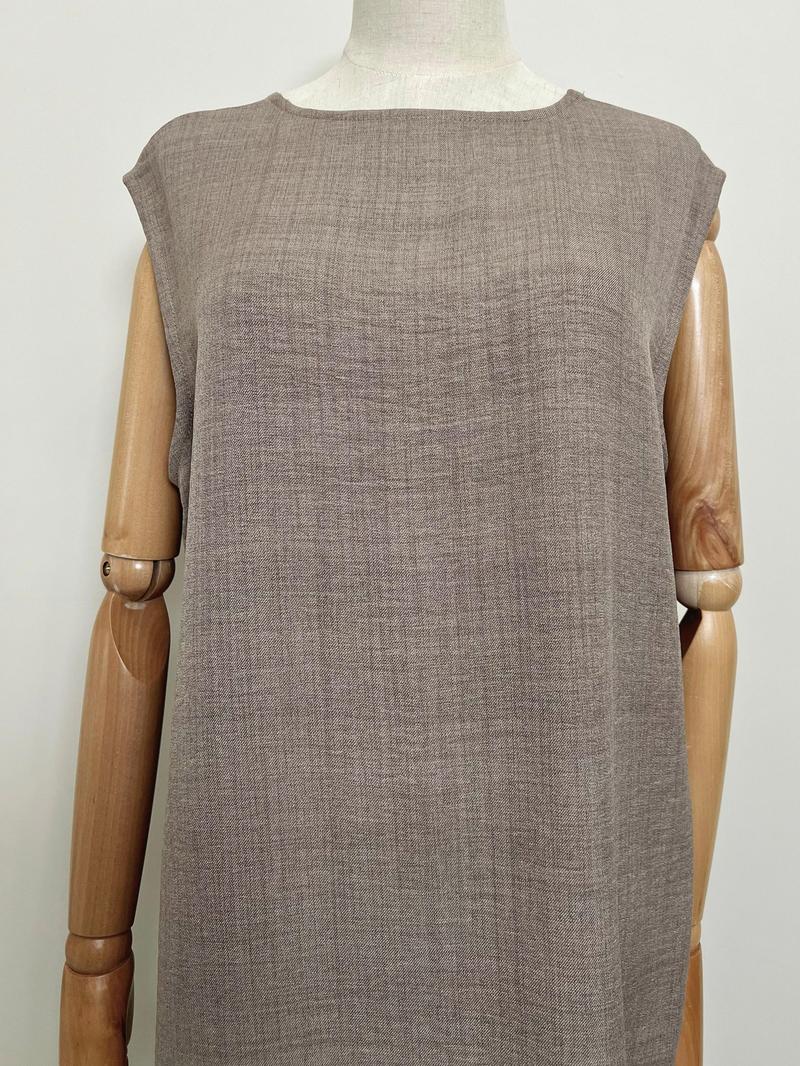 Product Introduction of LM038 Belted Three Pieces Abaya Set Crepe Crinkle Linen Textured Open Cardigan Sleeveless Inner Belt Pocket Dress Islamic Women Clothing All Seasons 3
