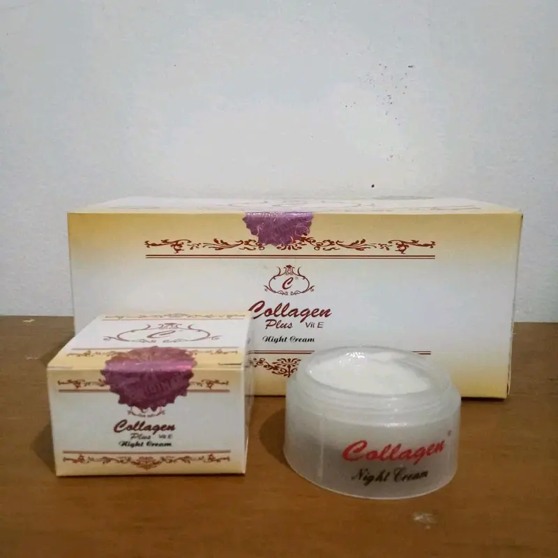 Hemat 12pcs Cream Collagen Malam Holo Pink Premium Original 2