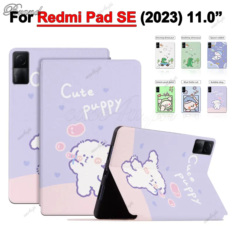 Ốp Máy Tính Bảng, Dành Cho Xiaomi Redmi Pad Se 2023 11-Inch, Ốp Da Pu Họa Tiết Hoạt Hình Thời Trang, Giá Đỡ Gập, Có Thể Gập Lại, Thích Hợp Cho Máy Tính Bảng Redmi Pad Se 11-Inch