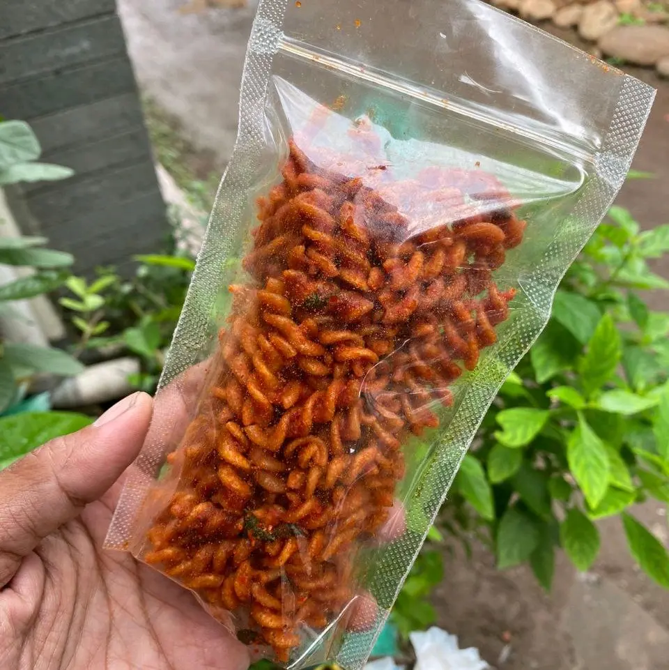 Makaroni spiral 100 gram Makaroni Untir Pedas Daun Jeruk Original