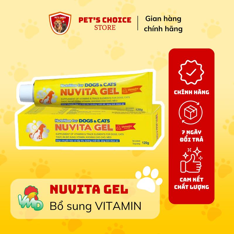 NUVITA GEL VEMEDIM - Gel dinh dưỡng bổ sung Vitamin, Khoáng cho Chó, Mèo giúp Hấp thu dinh dưỡng, kích thích thèm ăn
