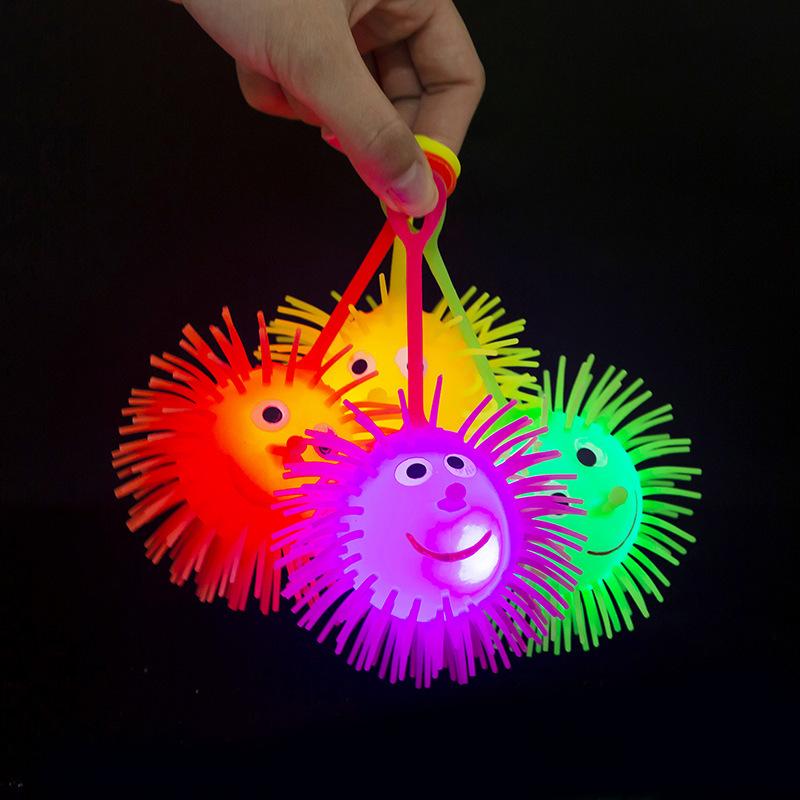 Mainan Anak Ubur-Ubur Hidung Nyala Lampu LED Warna-Warni Puffer Ball Yoyo 3