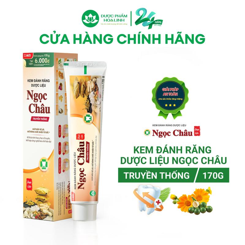 Kem đánh răng dược liệu Ngọc Châu truyền thống 170g
