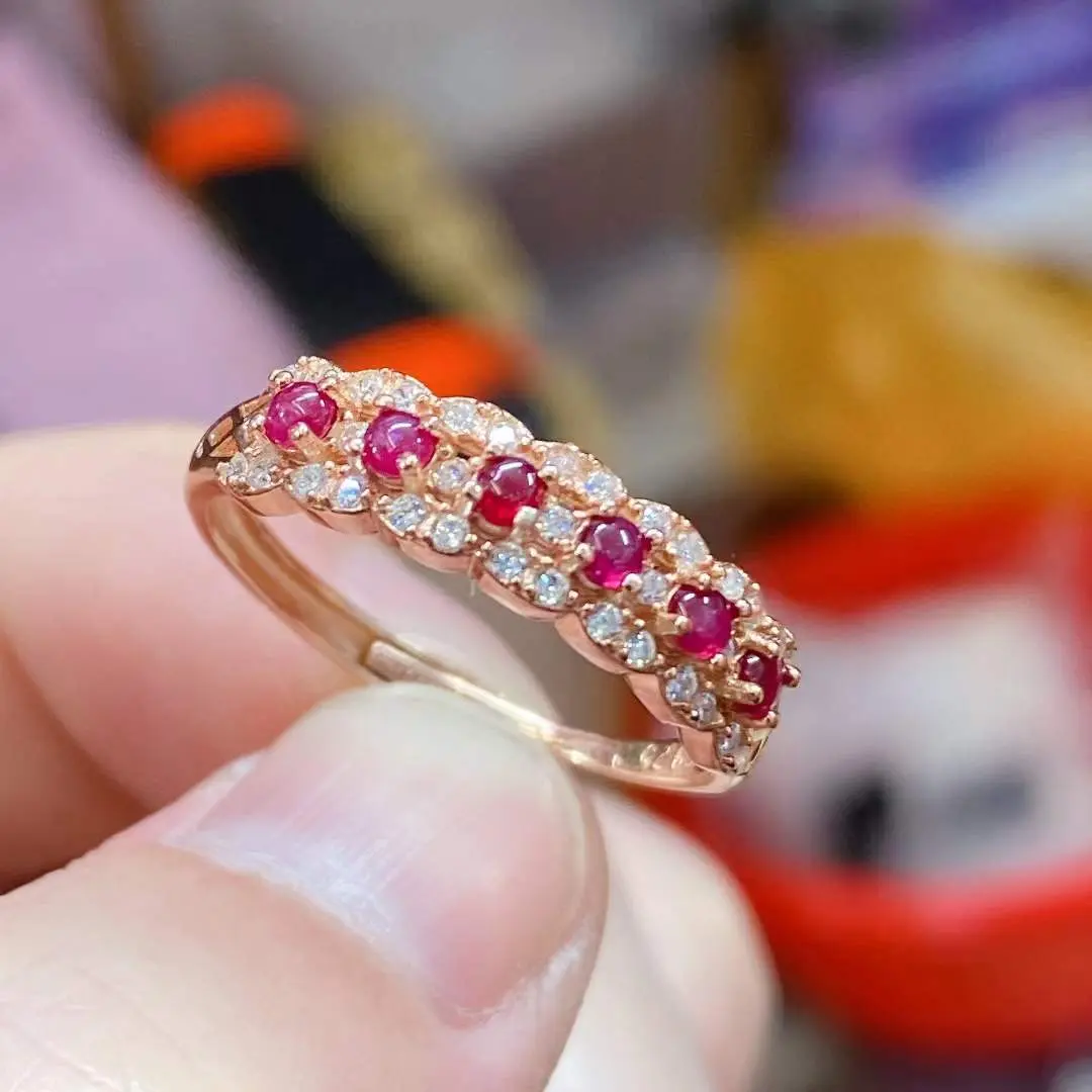 New Ruby Ring Classic style natural ruby ring